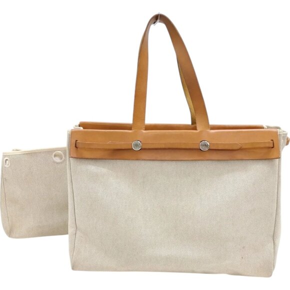 724479BR (X6) Hermes Tote Bag Beige Canvas - Picture 1 of 9